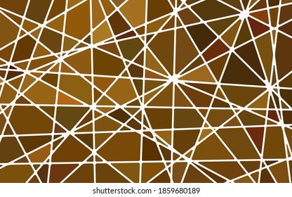 abstract vector stained-glass mosaic background - brown and orange