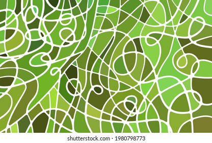 fondo abstracto de mosaico de vidrio teñido vectorial - verde y marrón