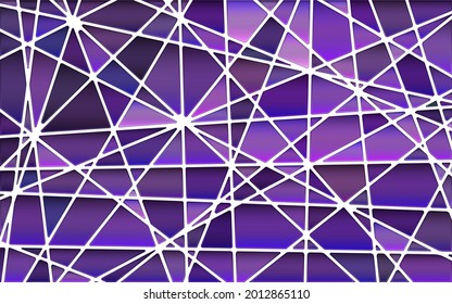 abstract vector stained-glass mosaic background - purple and violet