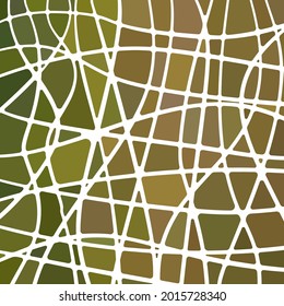 abstract vector stained-glass mosaic background - green and brown