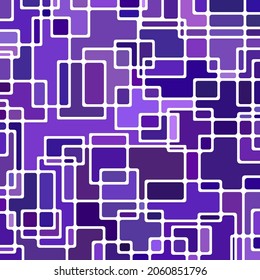 fondo abstracto de mosaico de vidrio teñido vectorial - rectángulos púrpura y violeta