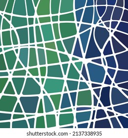 abstrakter Vektorgrafik-Mosaik-Hintergrund - grün und blau