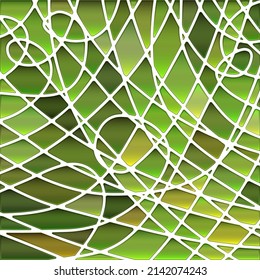 abstrakter Vektorgrafik-Mosaik-Hintergrund - grün und braun