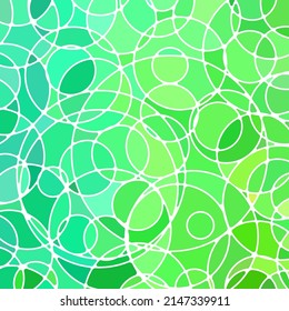 abstrakte Vektorgrafik-Mosaikhintergrund - grüne und gelbe Kreise