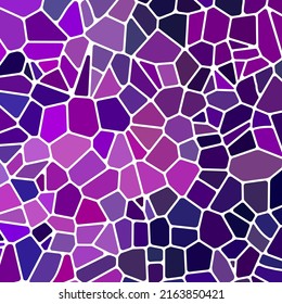 abstract vector stained-glass mosaic background - purple and violet