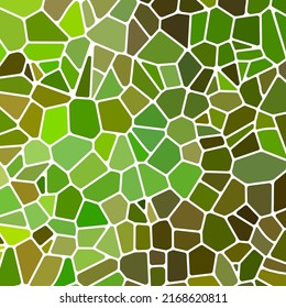 abstract vector stained-glass mosaic background - green and brown