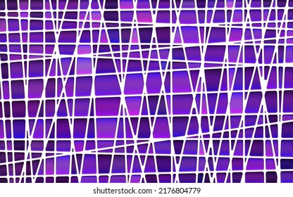 abstract vector stained-glass mosaic background - purple and violet