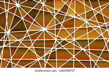 abstract vector stained-glass mosaic background - brown and orange