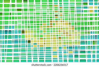 abstract vector stained-glass mosaic background - green and blue