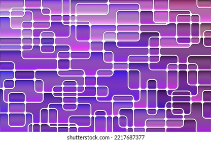 abstract vector stained-glass mosaic background - purple and violet