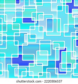 abstract vector stained-glass mosaic background - light blue