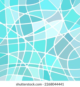 abstract vector stained-glass mosaic background - light blue