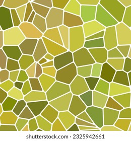 abstract vector stained-glass mosaic background - green and brown