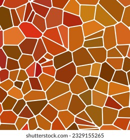 abstract vector stained-glass mosaic background - red and brown