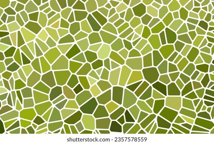 abstract vector stained-glass mosaic background - green and brown