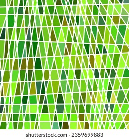abstract vector stained-glass mosaic background - green and brown