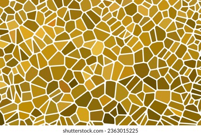 abstract vector stained-glass mosaic background - yellow and brown