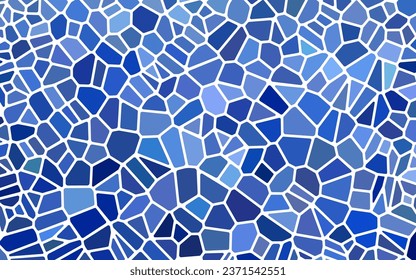 abstract vector stained-glass mosaic background - blue