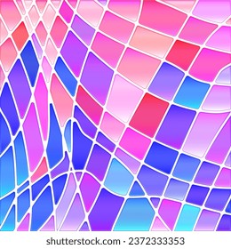 abstrakter, Vektorgrafik-Mosaikhintergrund - blau und violett