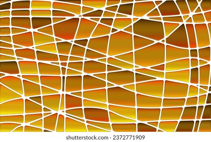 fondo abstracto de mosaico de vidrio teñido vectorial - naranja dorado