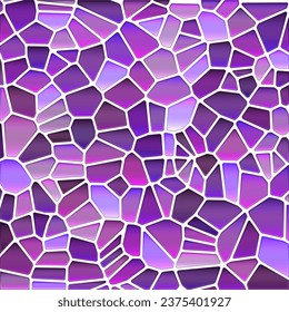 abstract vector stained-glass mosaic background - purple and violet