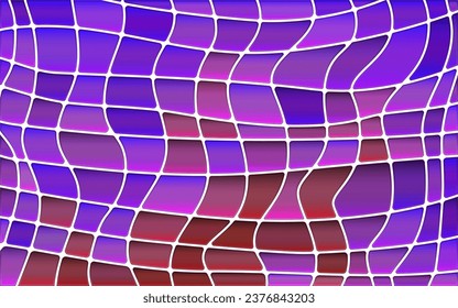 fondo abstracto de mosaico de vidrio teñido vectorial - violeta y rojo