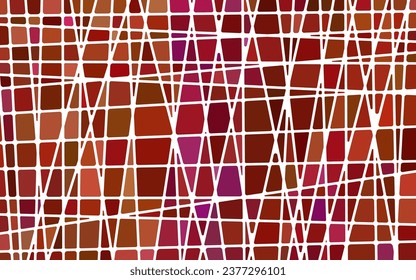 abstract vector stained-glass mosaic background - red and brown