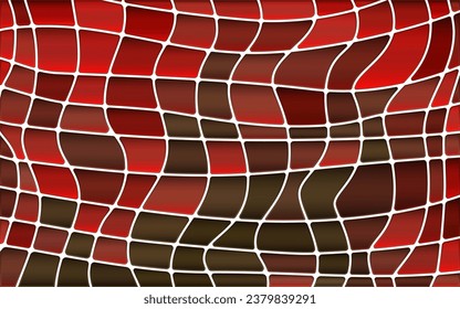 abstract vector stained-glass mosaic background - red and dark green