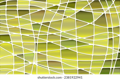 fondo abstracto de mosaico de vidrio teñido vectorial - amarillo y verde