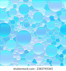 abstract vector stained-glass mosaic background - blue circles