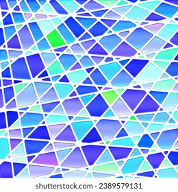 fondo abstracto de mosaico de vidrio teñido vectorial - azul y violeta