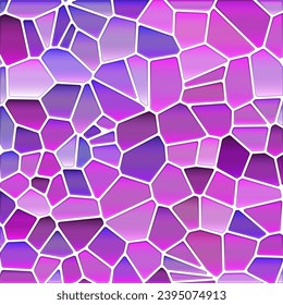 abstract vector stained-glass mosaic background - purple and violet