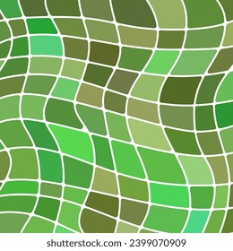 abstract vector stained-glass mosaic background - green and brown