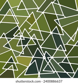abstract vector stained-glass mosaic background - green