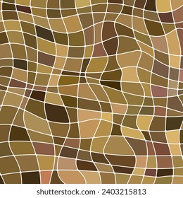 abstract vector stained-glass mosaic background - brown