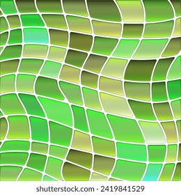 abstract vector stained-glass mosaic background - green and brown