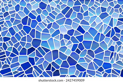 abstract vector stained-glass mosaic background - blue