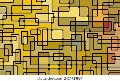 fondo de mosaico abstracto vector de vidrio teñido - amarillo