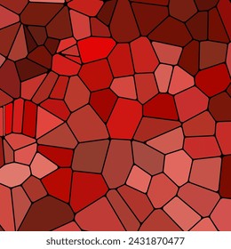 abstract vector stained-glass mosaic background - red