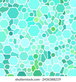 abstract vector stained-glass mosaic background - light blue and green