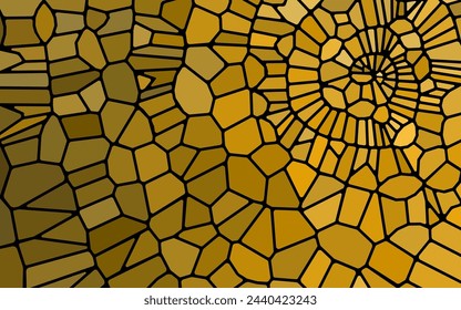 abstract vector stained-glass mosaic background - brown