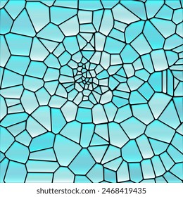 abstract vector stained-glass mosaic background - light blue
