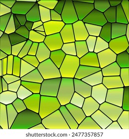 abstract vector stained-glass mosaic background - green