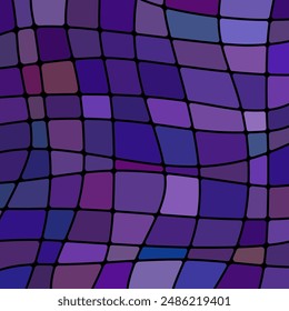 abstract vector stained-glass mosaic background - purple and violet