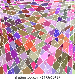 fondo de mosaico de vidrio de Vector abstracto - rosa y verde
