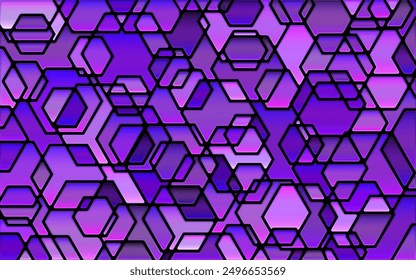 abstrakter Vektor gebeizt-Glas Mosaik Hintergrund - violett und violett