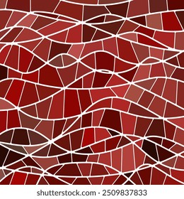 abstract vector stained-glass mosaic background - red