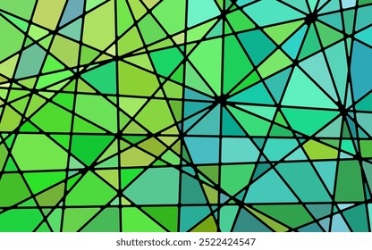 vetor abstrato vitral fundo de mosaico - verde e azul