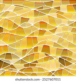 abstract vector stained-glass mosaic background - brown