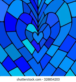 abstract vector stained-glass mosaic background